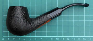 Lorenzo Meerschaum-lined Briar Pipe Brown Black Sandblast